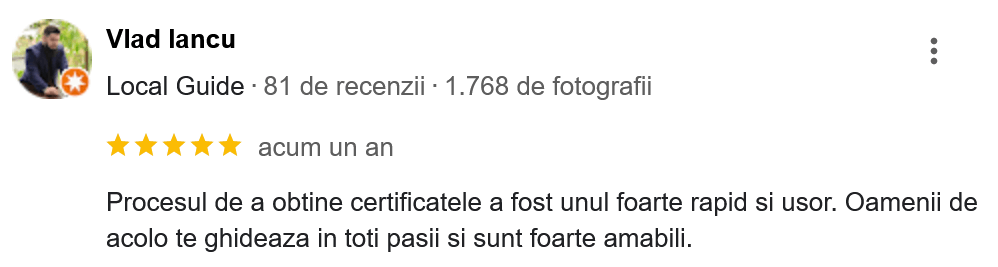 Vlad Iancu certificare iso